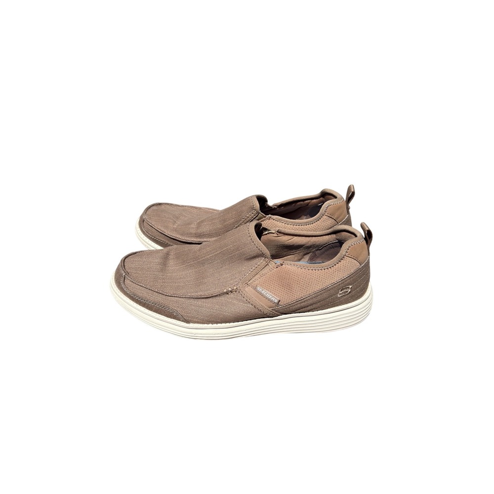 Skechers Relaxed Fit‎ Air-Cooled Memory Foam Brown Slip On Loafers Mens 10.5